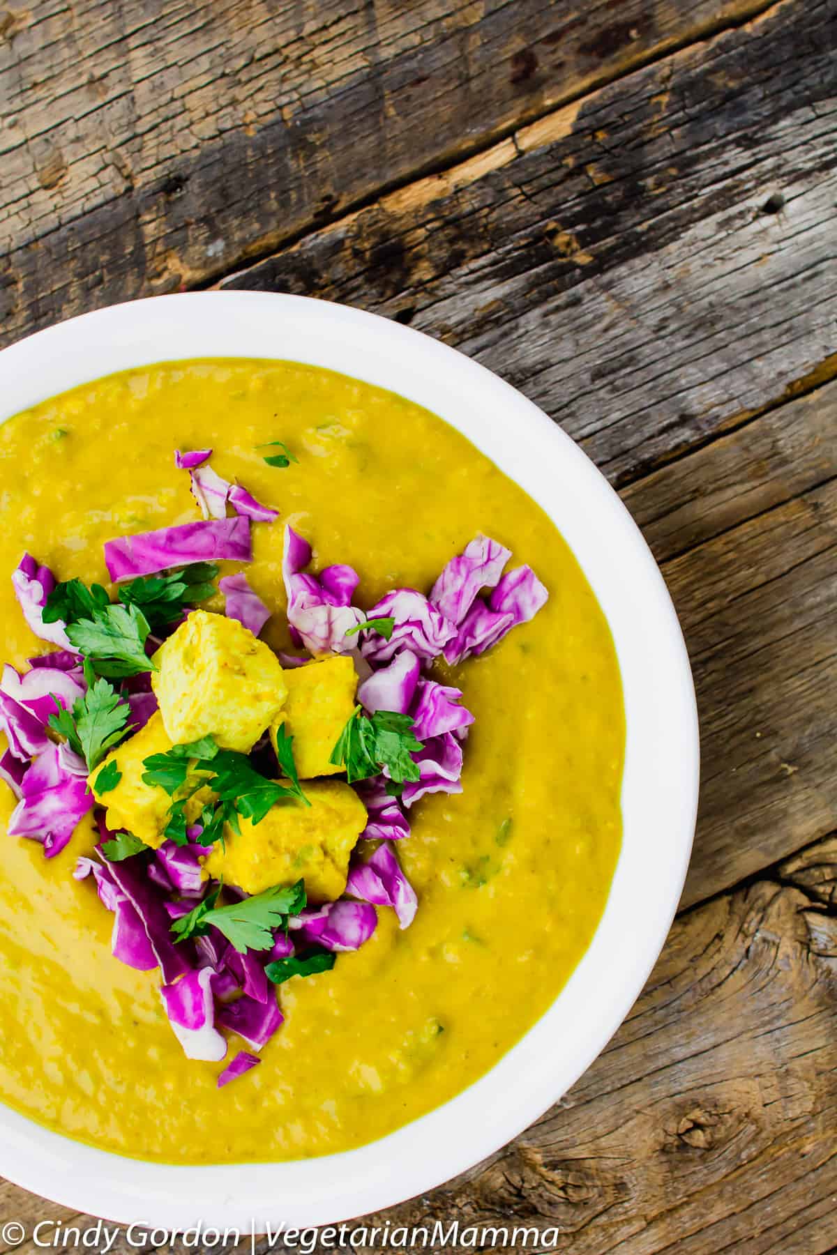 Vegetarian coconut curry soup is perfect for Sunday Supper.