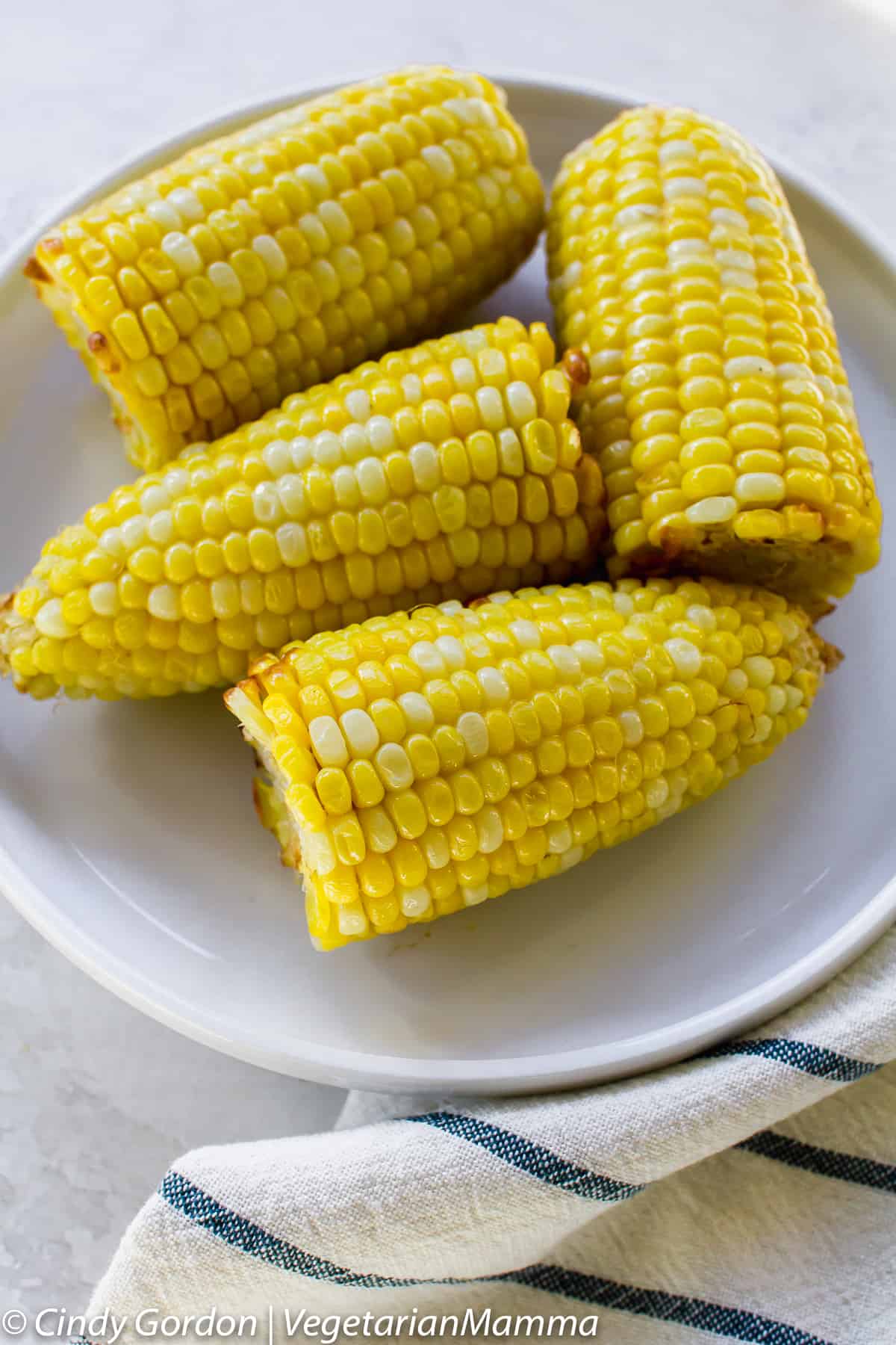You are going to love this quick and easy air fryer corn on the cob.