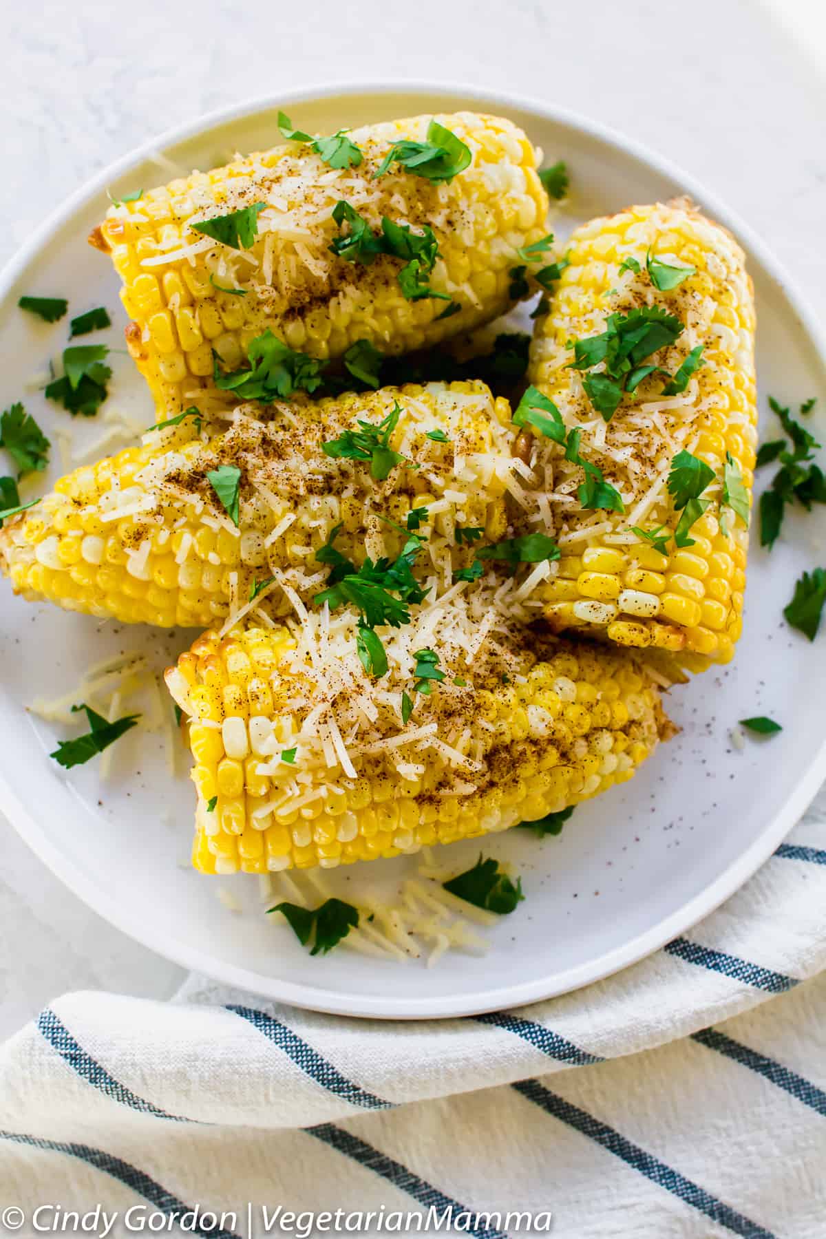 Air Fried Mexican Street corn, made in the air fryer.