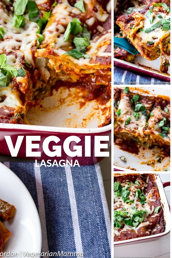 Spinach and Mushroom Lasagna - Veggie Lasagna 