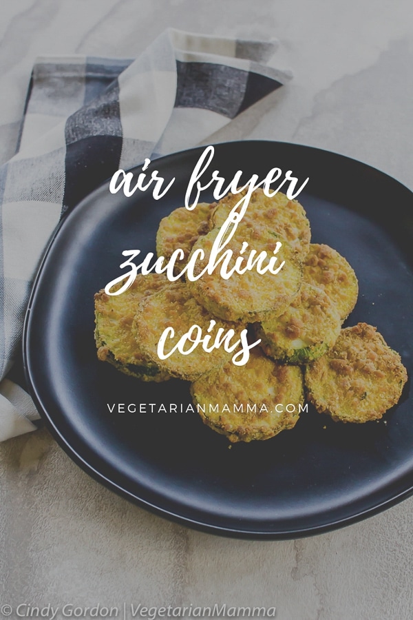 Air Fryer Zucchini Coins is a delicious and easy air fryer recipe. This vegetarian snack will make your belly rumble for more! #zucchini #airfryer
