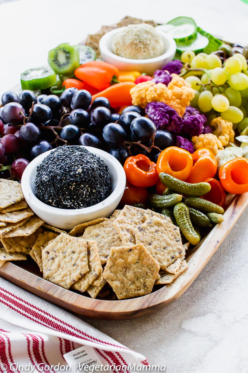 Simple Vegetarian Charcuterie Board - Fork in the Kitchen