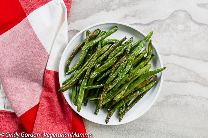 Air Fryer Green Beans are a delicious vegetarian side dish.