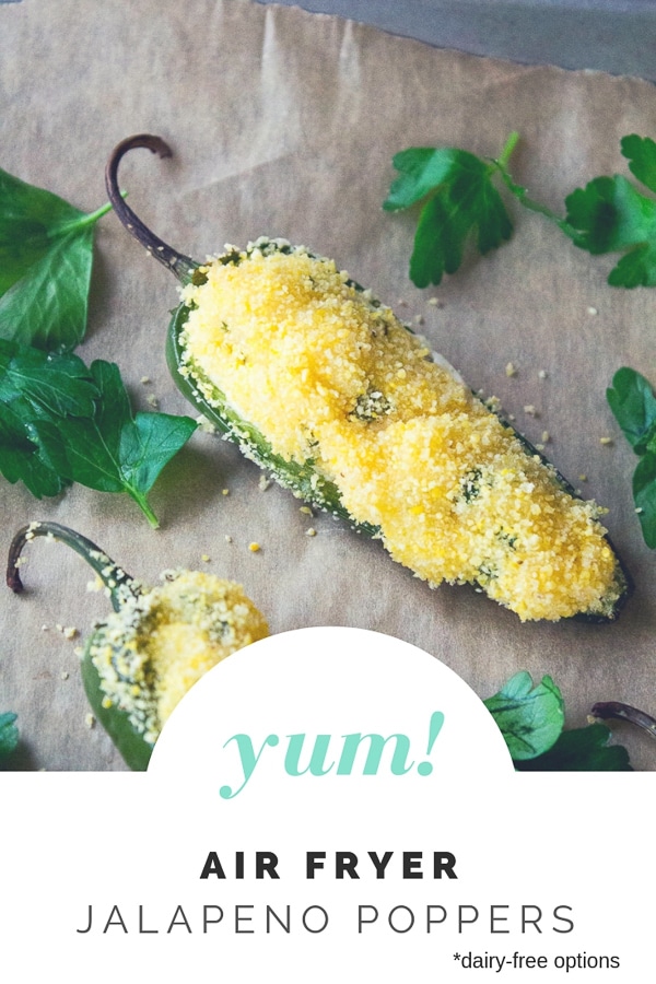 These Air Fryer Jalapeño Poppers are insanely delicious. They are a spicy and mouth watering snack! Oven instructions provided too! | air fryer jalapeno poppers | air fryer recipe |