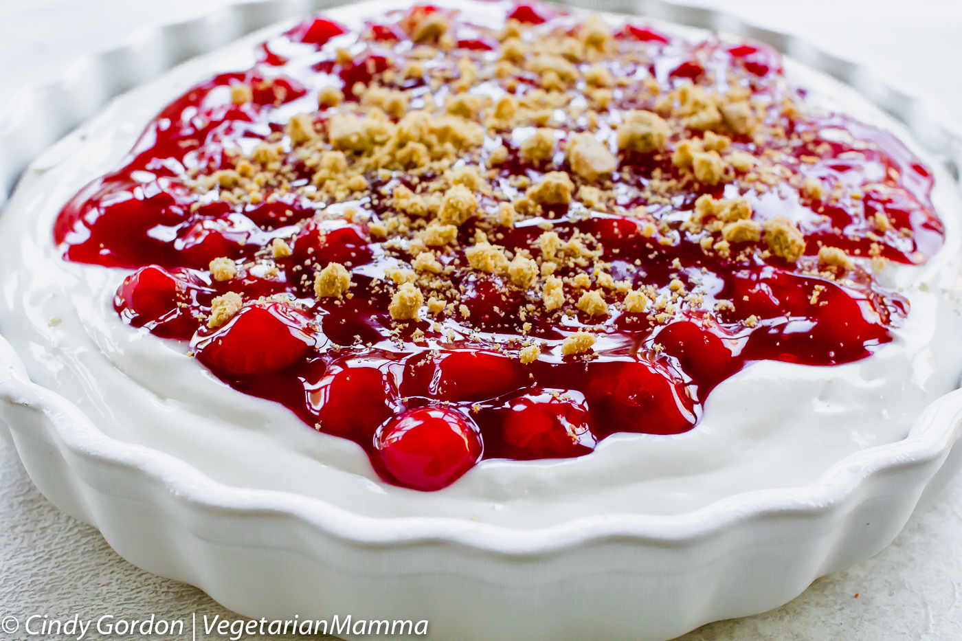 Simple Cherry Cheesecake Dessert is dairy free and gluten free