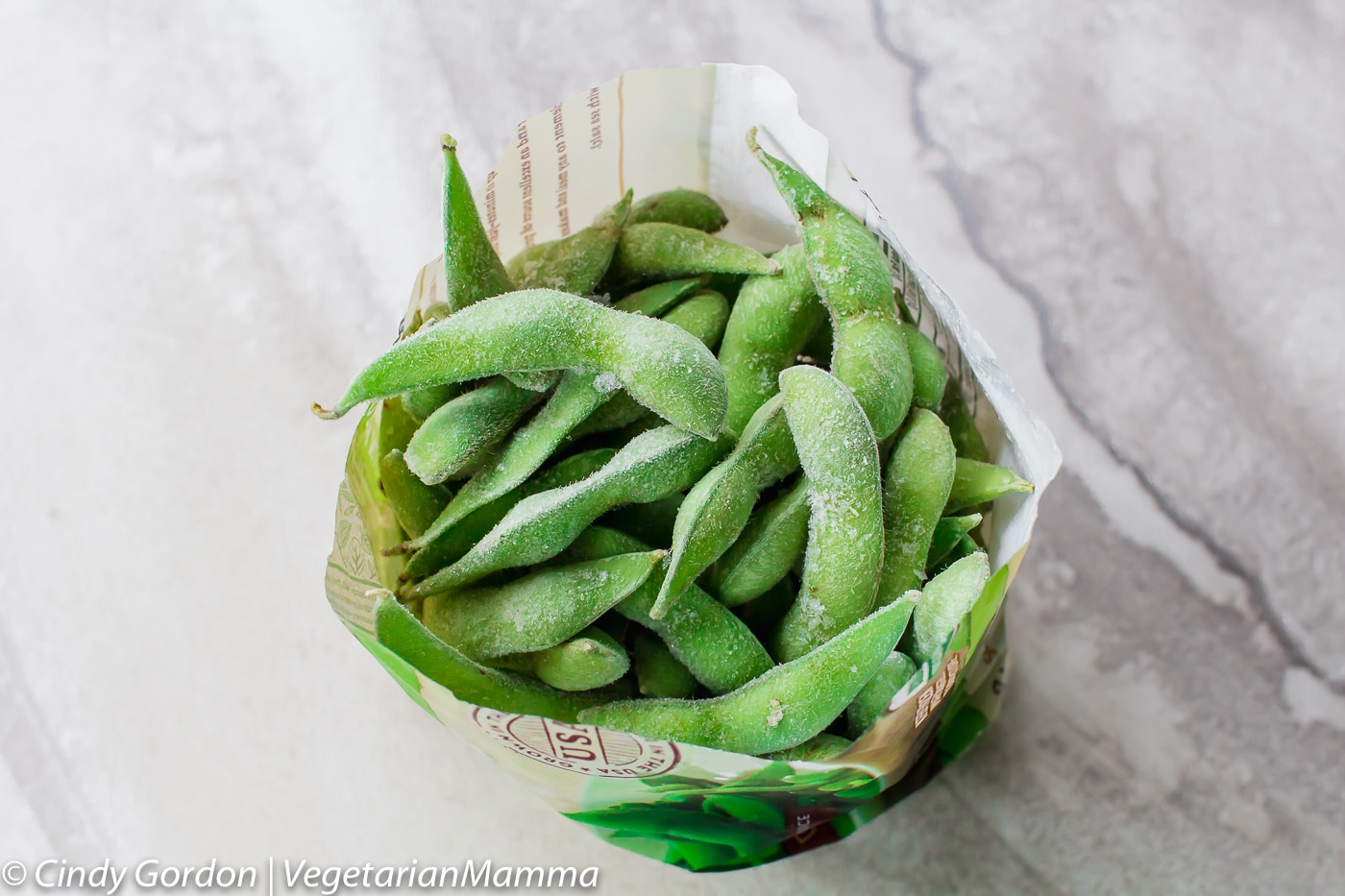 bag of frozen edamame