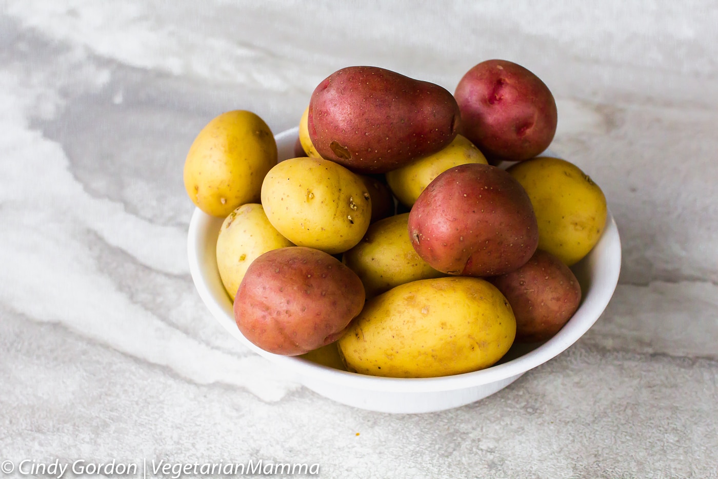 Air Fryer Roasted Potatoes - potatoes in a bowl