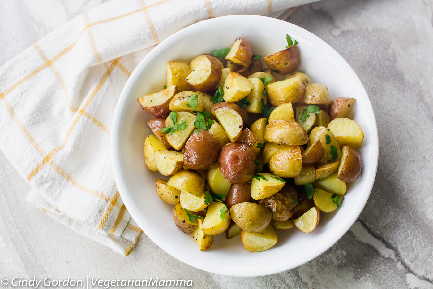 Air Fryer Roasted Potatoes in a bowl