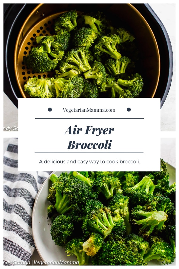 Air Fryer Broccoli is a delicious and easy to make air fryer recipe. You will fall in love all over again with this air fried broccoli! #airfryer #broccoli