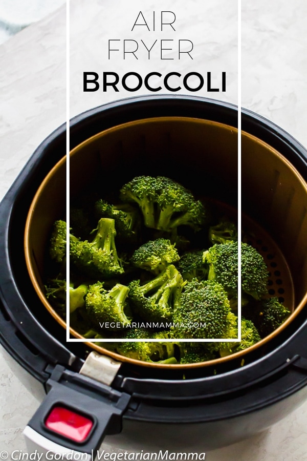 Air Fryer Broccoli is a delicious and easy to make air fryer recipe. You will fall in love all over again with this air fried broccoli! #airfryer #broccoli