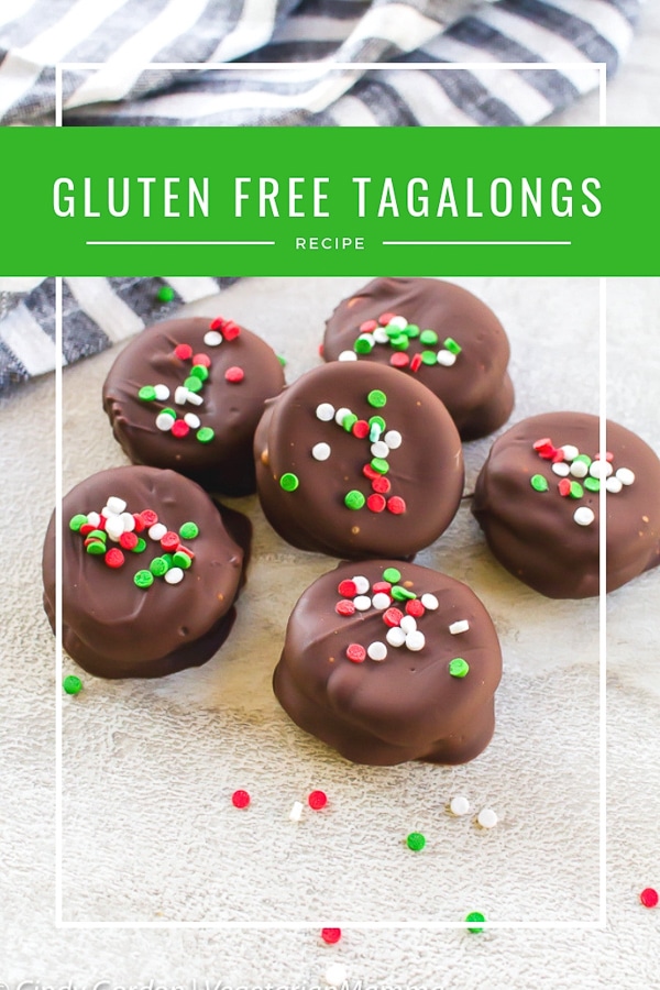 These homemade gluten free tagalong cookies will disappear quickly because these copycat girl scout tagalongs are delicious! #glutenfreegirlscoutcookies