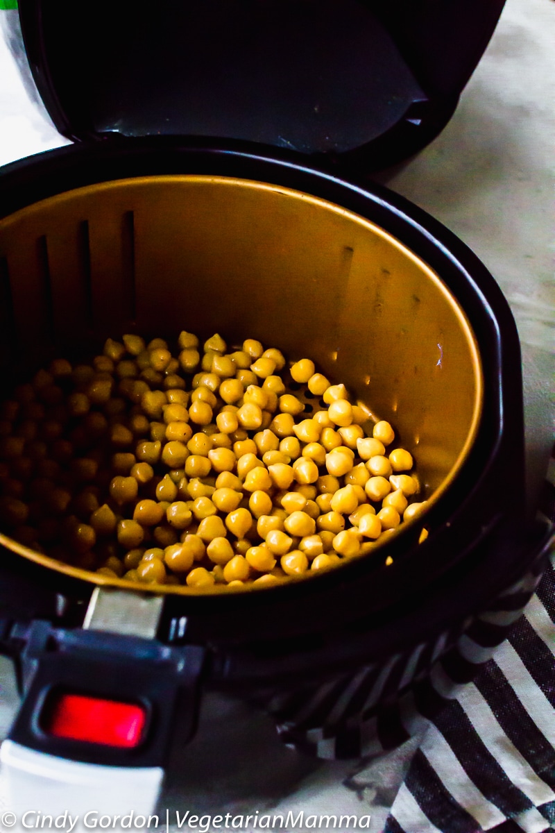 air fried chickpeas in a power fryer xl