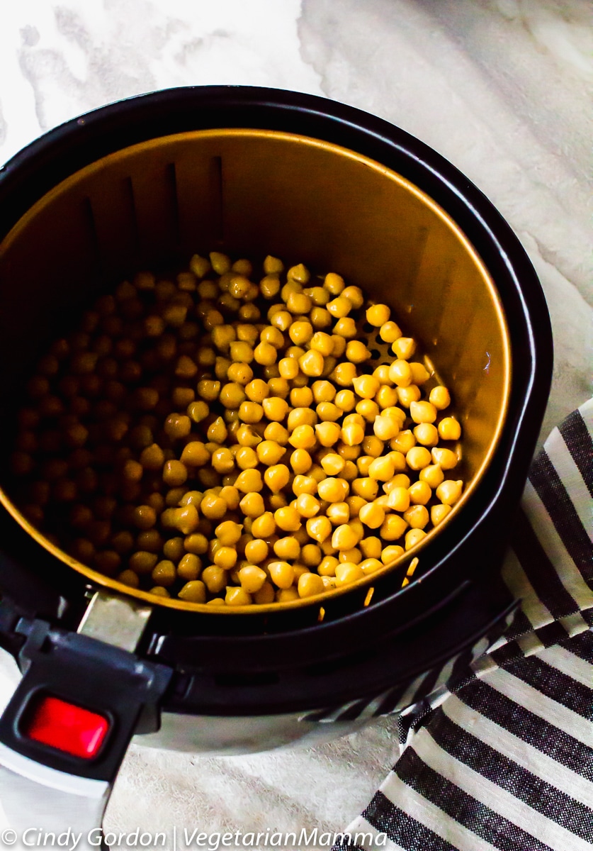 Chickpeas in an air fryer