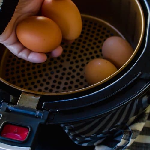 Stop boiling eggs. Throw them in the air fryer.