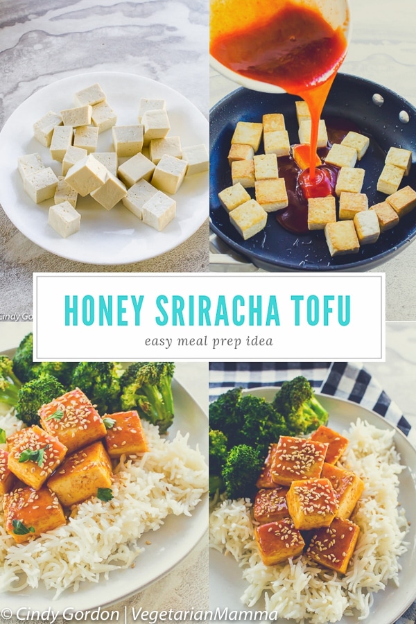 Honey Sriracha Tofu is a delicious spicy fried tofu recipe topped off with a sweet and spicy Sriracha sauce. This easy tofu recipe is a winner for game day! #Sriracha #Srirachatofu