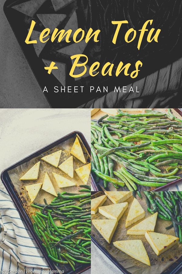 Lemon Tofu and Beans - A Vegetarian Sheet Pan Meal 