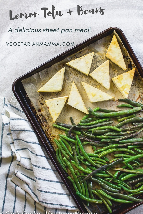 Lemon Tofu and Beans - A Vegetarian Sheet Pan Meal