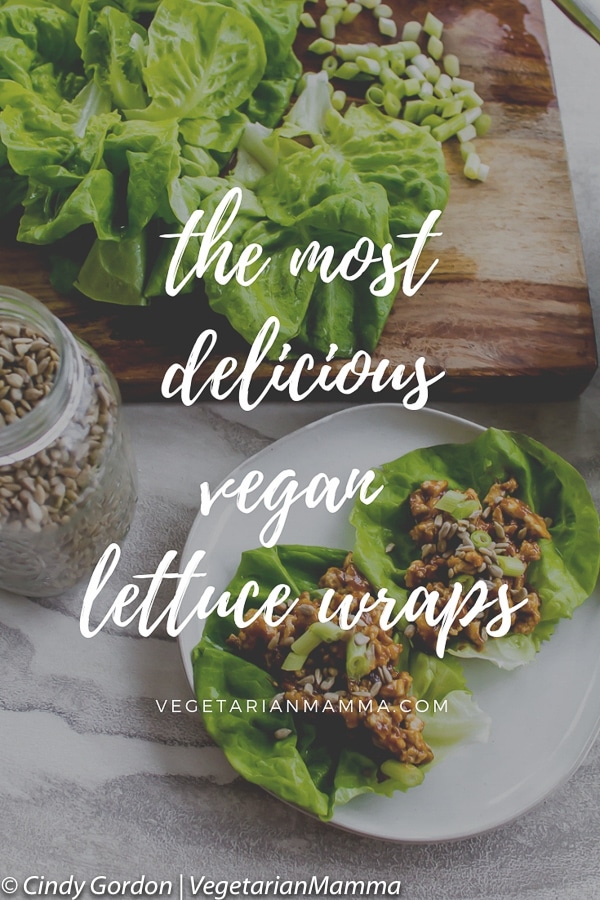 Thai Lettuce Cups aka Thai Lettuce Wraps will be your new favorite appetizer. You will swoon over this vegan and nut free recipe! #lettucewraps