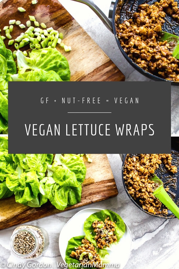 Thai Lettuce Cups aka Thai Lettuce Wraps will be your new favorite appetizer. You will swoon over this vegan and nut free recipe! #lettucewraps