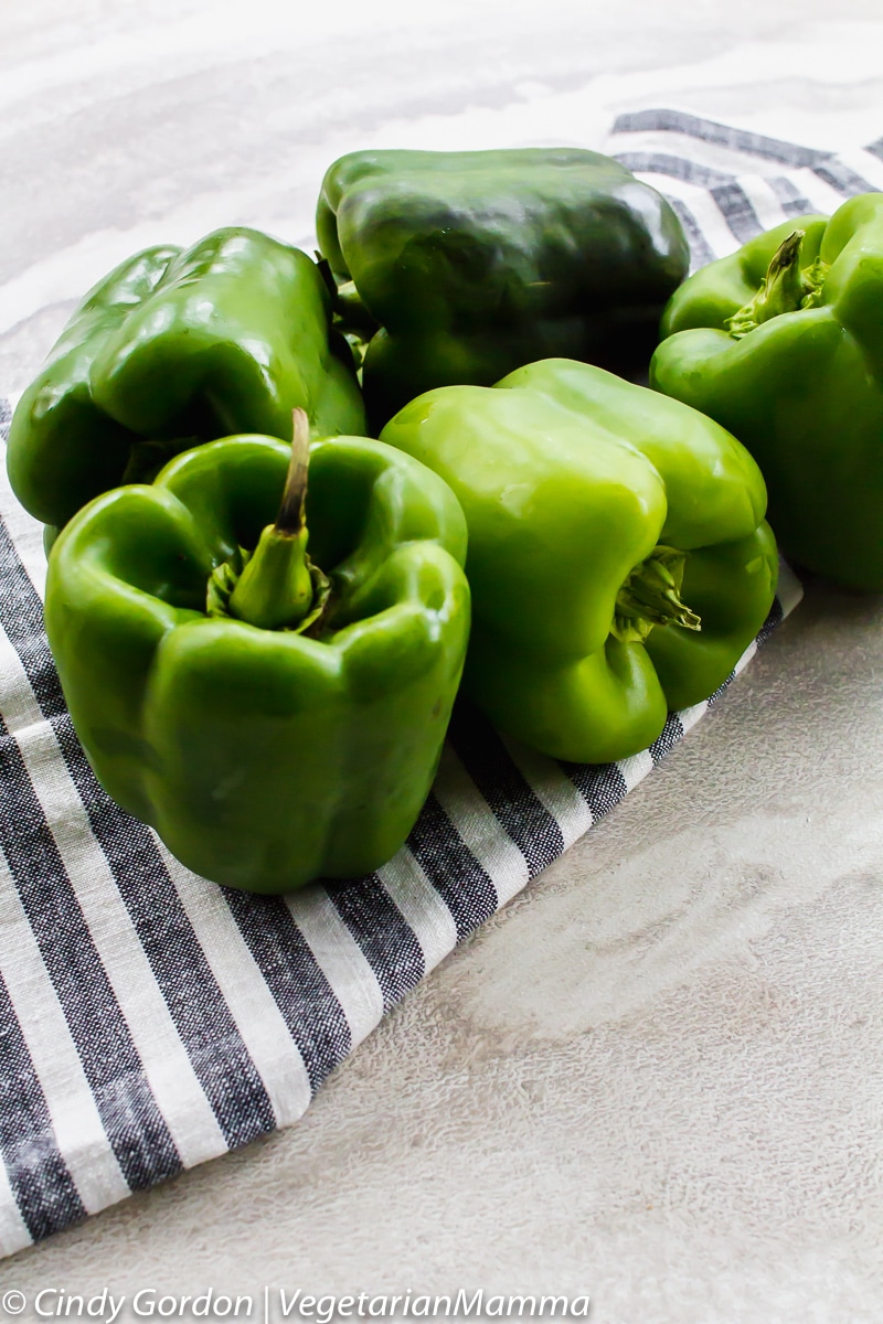 Air Fryer Stuffed Peppers (Vegetarian) 