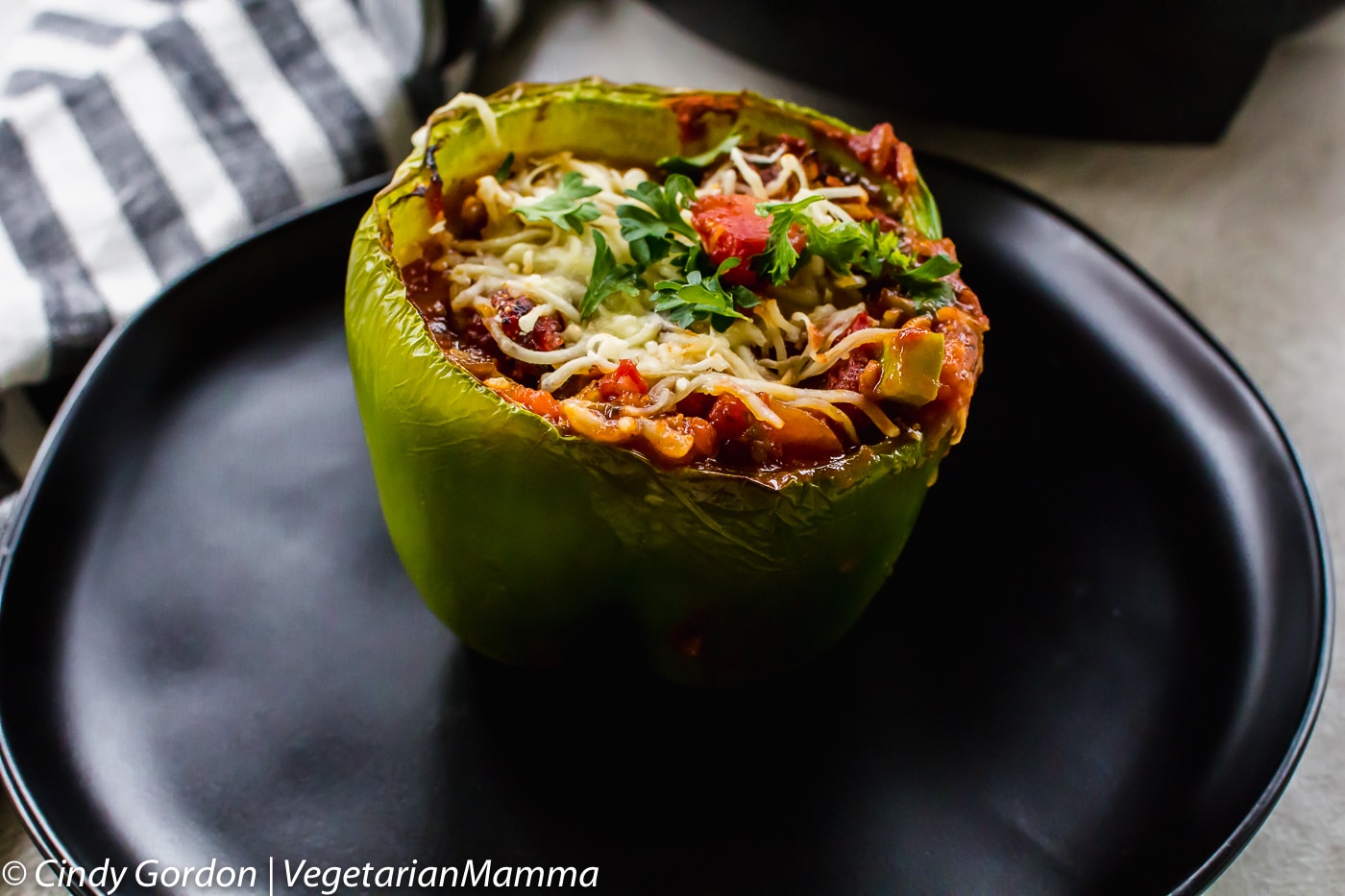 Air Fryer Stuffed Peppers (Vegetarian) 