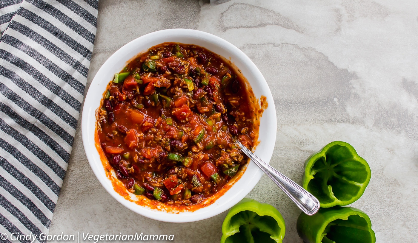 Air Fryer Stuffed Peppers (Vegetarian)