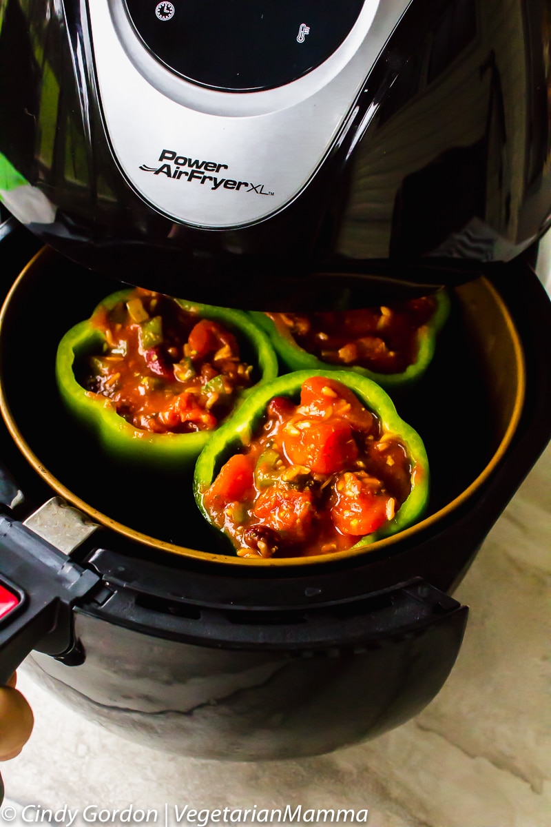 Air Fryer Stuffed Peppers (Vegetarian) 