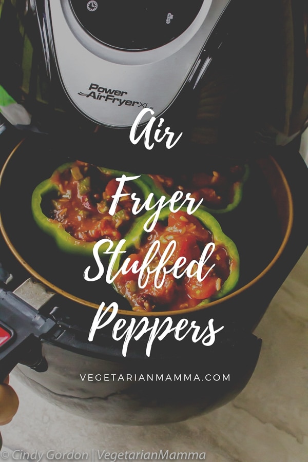 Air Fryer Stuffed Peppers (Vegetarian) 