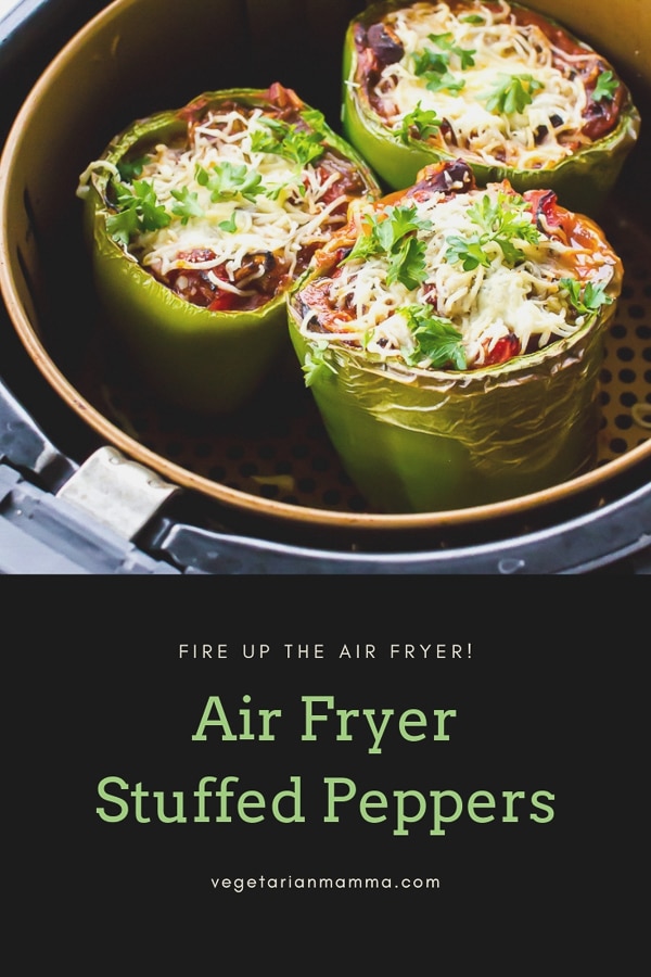 Air Fryer Stuffed Peppers (Vegetarian)