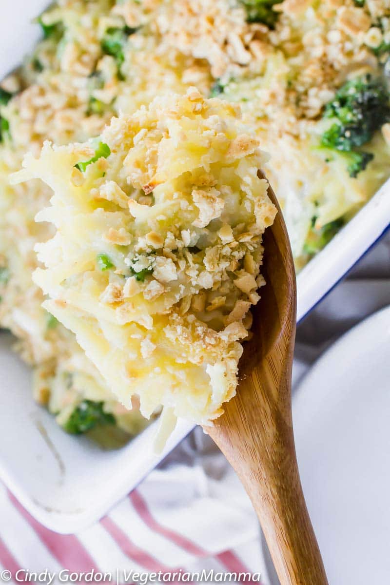Easy Broccoli Casserole is an easy vegetarian side dish.