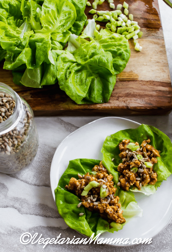 Thai Lettuce Wraps aka Thai Lettuce Cups