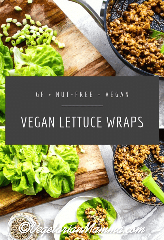 Thai Lettuce Cups aka Thai Lettuce Wraps will be your new favorite appetizer. You will swoon over this vegan and nut free recipe! #lettucewraps via @vegetarian mamma