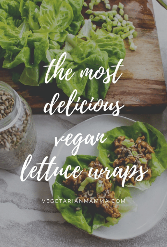 Thai Lettuce Cups aka Thai Lettuce Wraps will be your new favorite appetizer. You will swoon over this vegan and nut free recipe! #lettucewraps via @vegetarian mamma