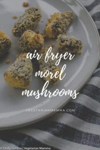Air Fryer Morel Mushrooms (stuffed with cream cheese)