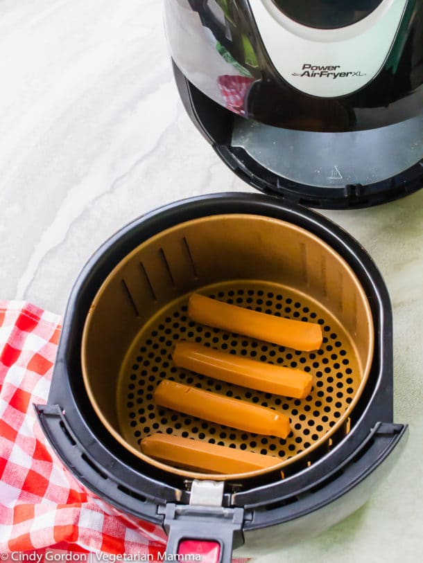 Air Fryer Hot Dogs (Vegan, Vegetarian or Meat) Vegetarian Mamma