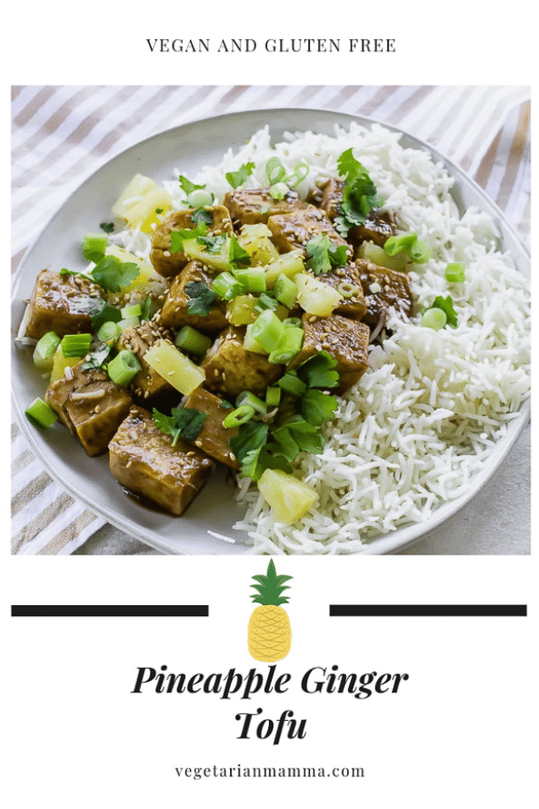 easy tofu recipe with pineapple over a bed of rice.