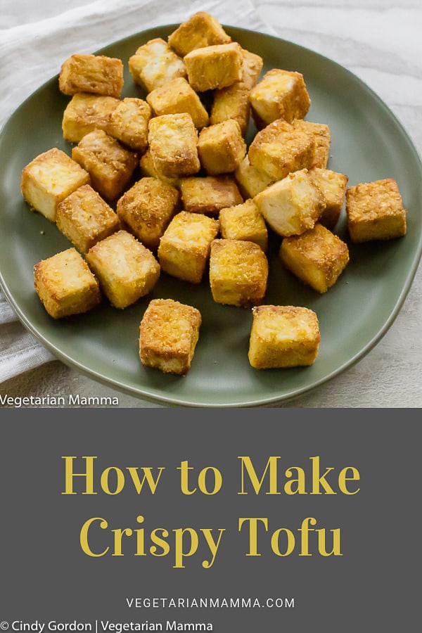 This Crispy Tofu is such a tasty dish and texture. You’ll love having this fried tofu as an addition to any stir fry or as a gluten-free option to eat on its own. #tofurecipe #crispytofu