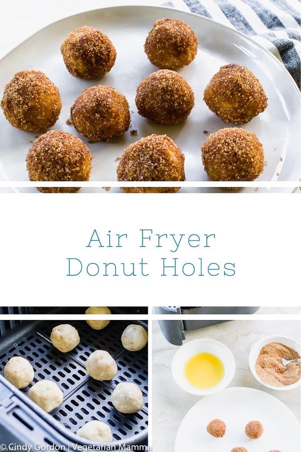 Air Fryer Donut Recipe collage of pictures