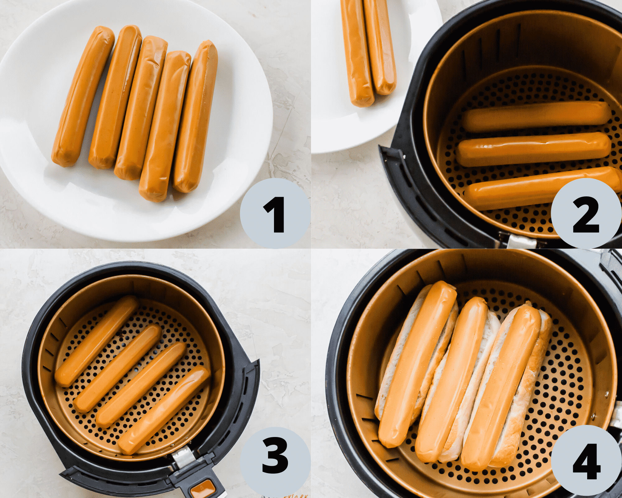 Air Fryer Hot dogs - Air Fryer Eats Main Dish