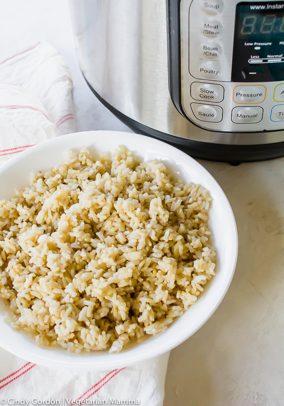 Instant Pot Brown Rice - Vegetarian Mamma Side Dishes