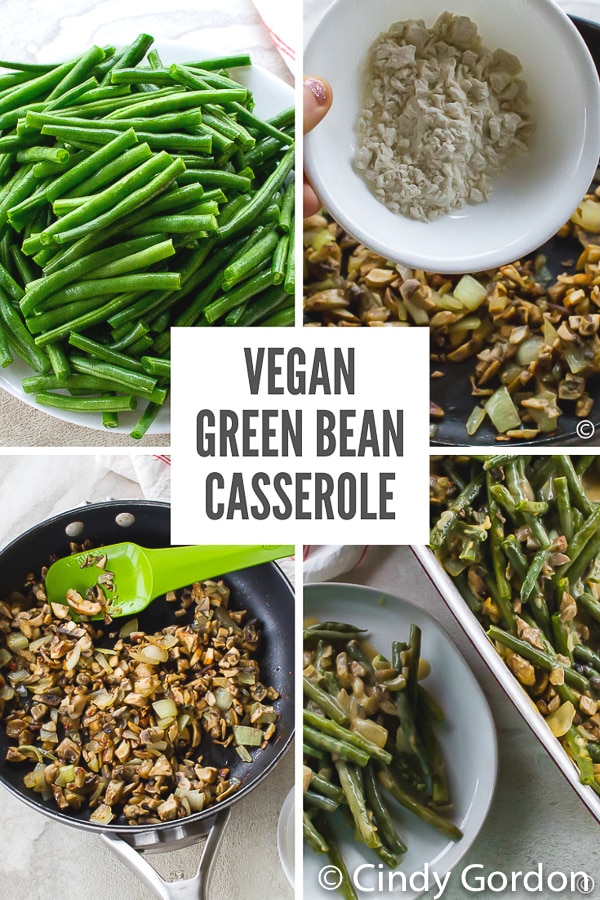 This #Vegan Green Bean #Casserole is your traditional holiday hit without the dairy! Dress it up or keep it plain for my favorite vegan side dish for every family gathering! #veganholidays #dairyfree