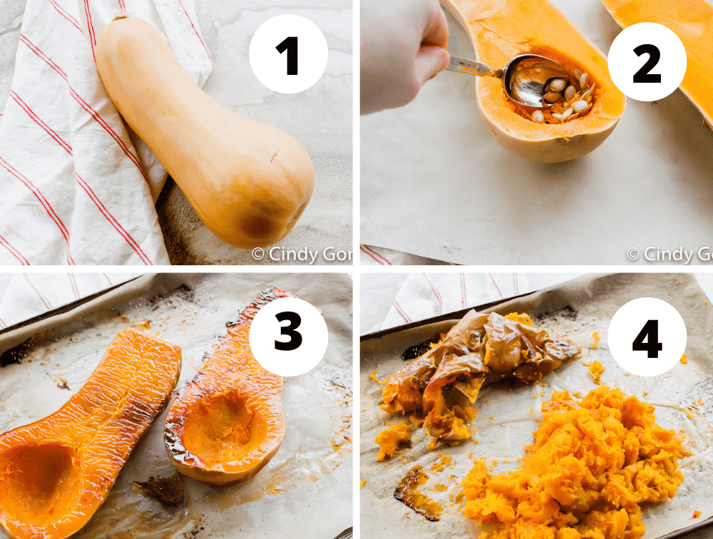 steps to roast a butternut squash in the oven