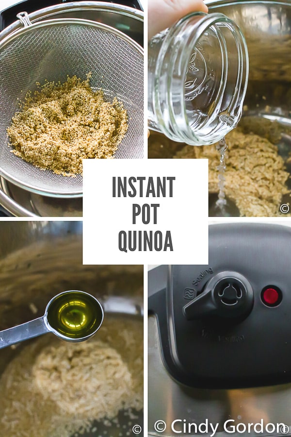 Instant Pot Quinoa is the fastest hands-off side dish with only 4 ingredients! Whip up this ancient grain in no time flat with a little vegetable broth, oil, and salt.
