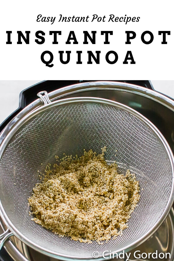 Instant Pot Quinoa is the fastest hands-off side dish with only 4 ingredients! Whip up this ancient grain in no time flat with a little vegetable broth, oil, and salt.