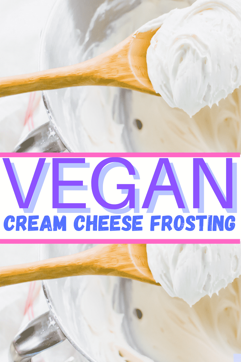 Vegan Cream Cheese Frosting is the most simple dairy-free #dessert! Add this 4-ingredient frosting to your favorite vegan cake, cookies, or donuts. #vegandessert #dairyfree #veganfrosting