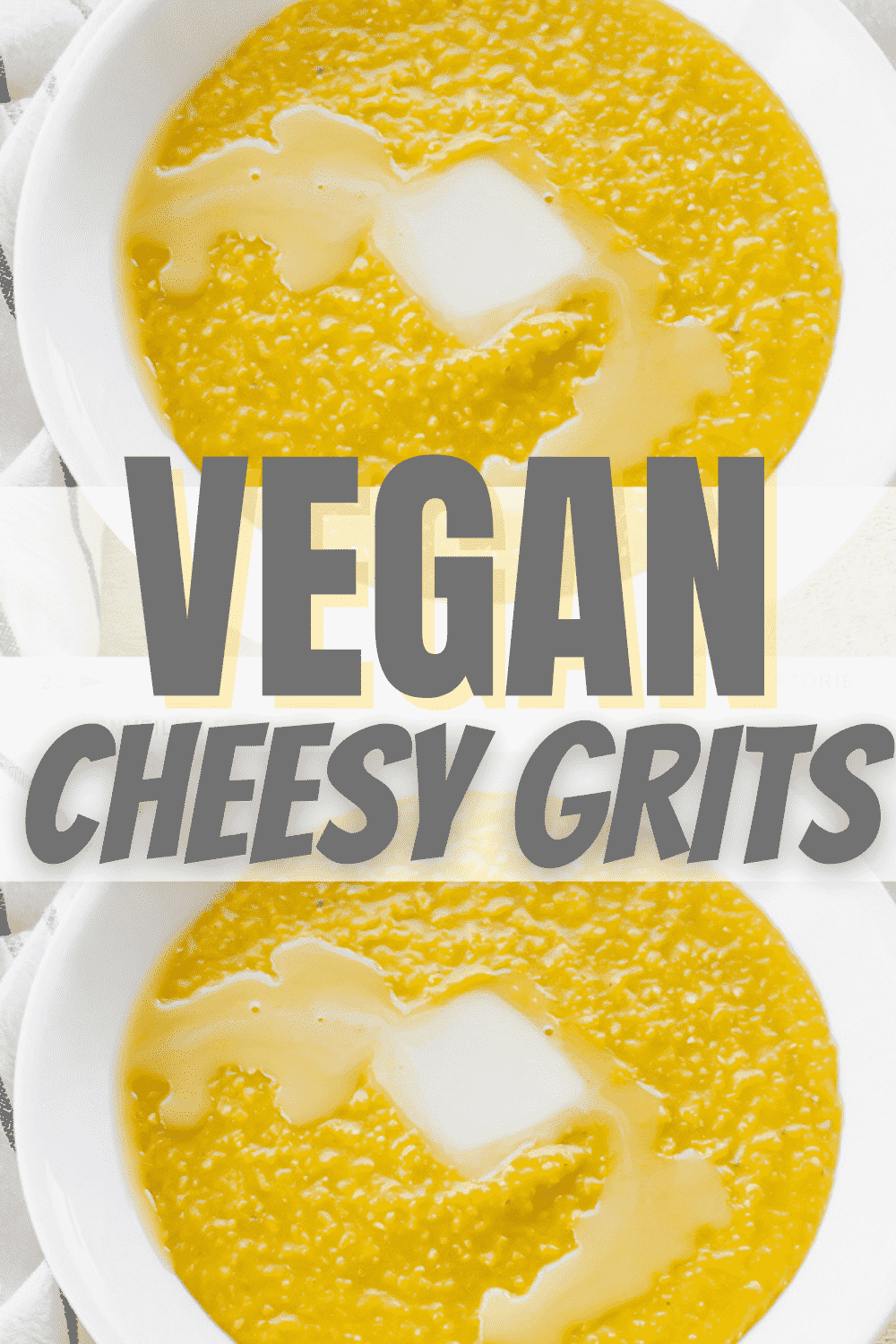 Vegan Grits are a super creamy side dish that's perfect for breakfast, lunch, or dinner! Dress up your next brunch with this 4-ingredient dish. #vegan #breakfast #brunch