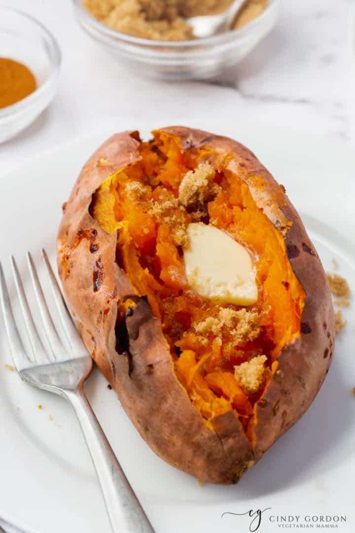 Air Fryer Sweet Potato (whole potato)