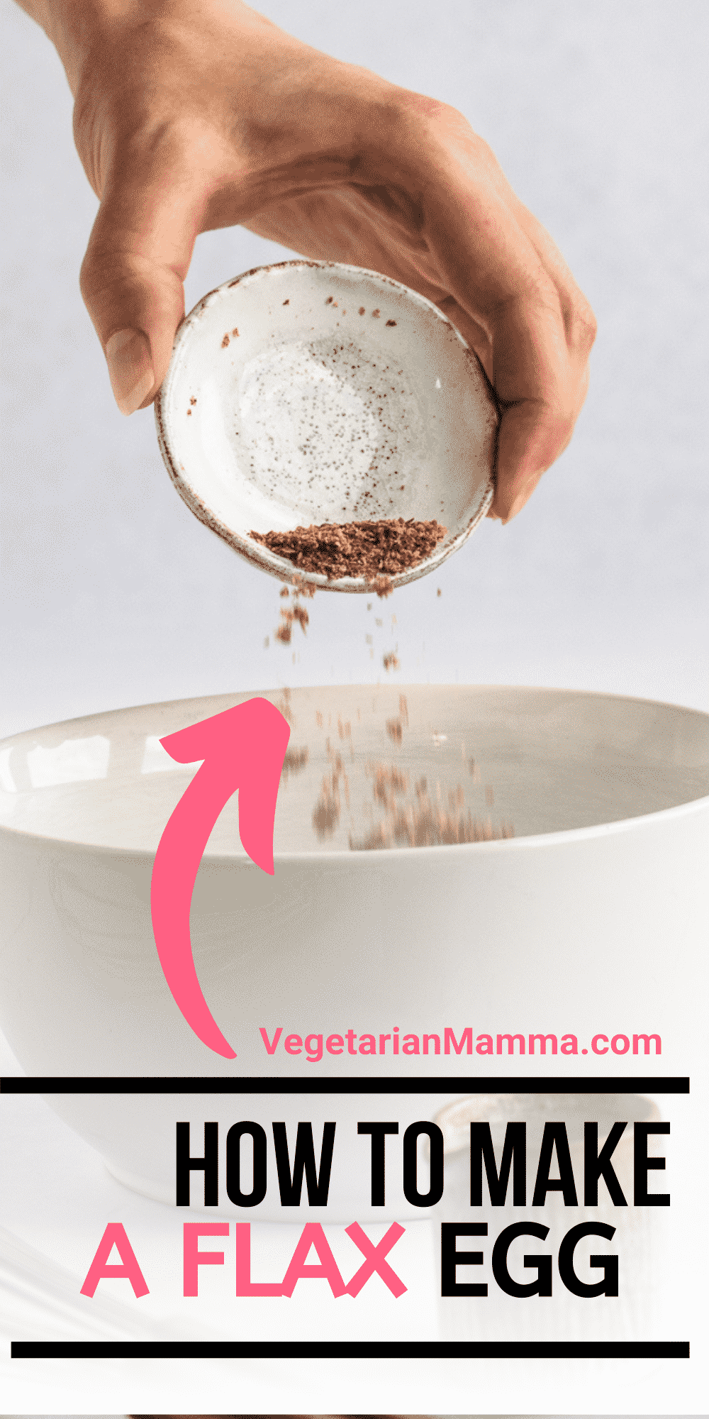 Learn how to make a flax egg for all your vegan baking! It only takes 2 simple ingredients to make the best vegan egg substitute. #veganegg #veganbaking