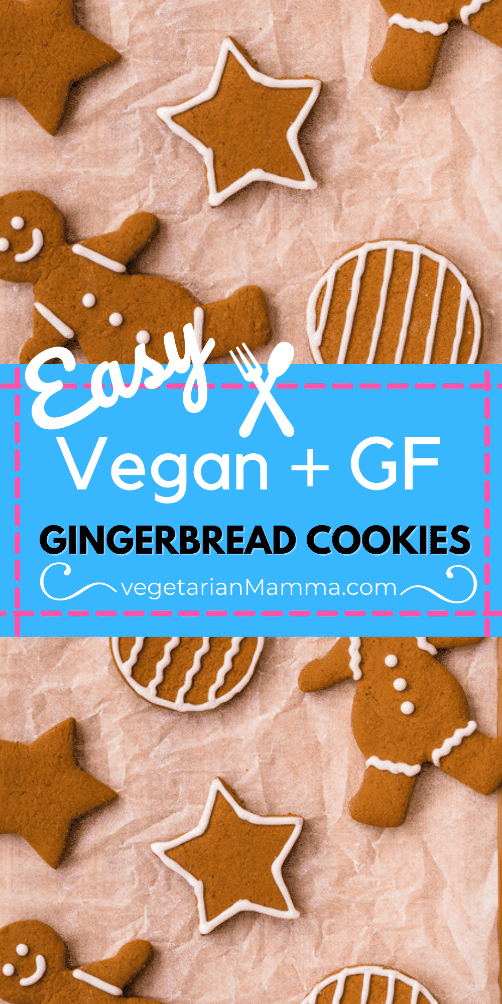 Vegan Gingerbread Cookies are the ultimate Christmas cookies! Decorate them with this homemade vegan icing for the best holiday treat you can make together in just a few hours. #veganbaking #glutenfreecookies
