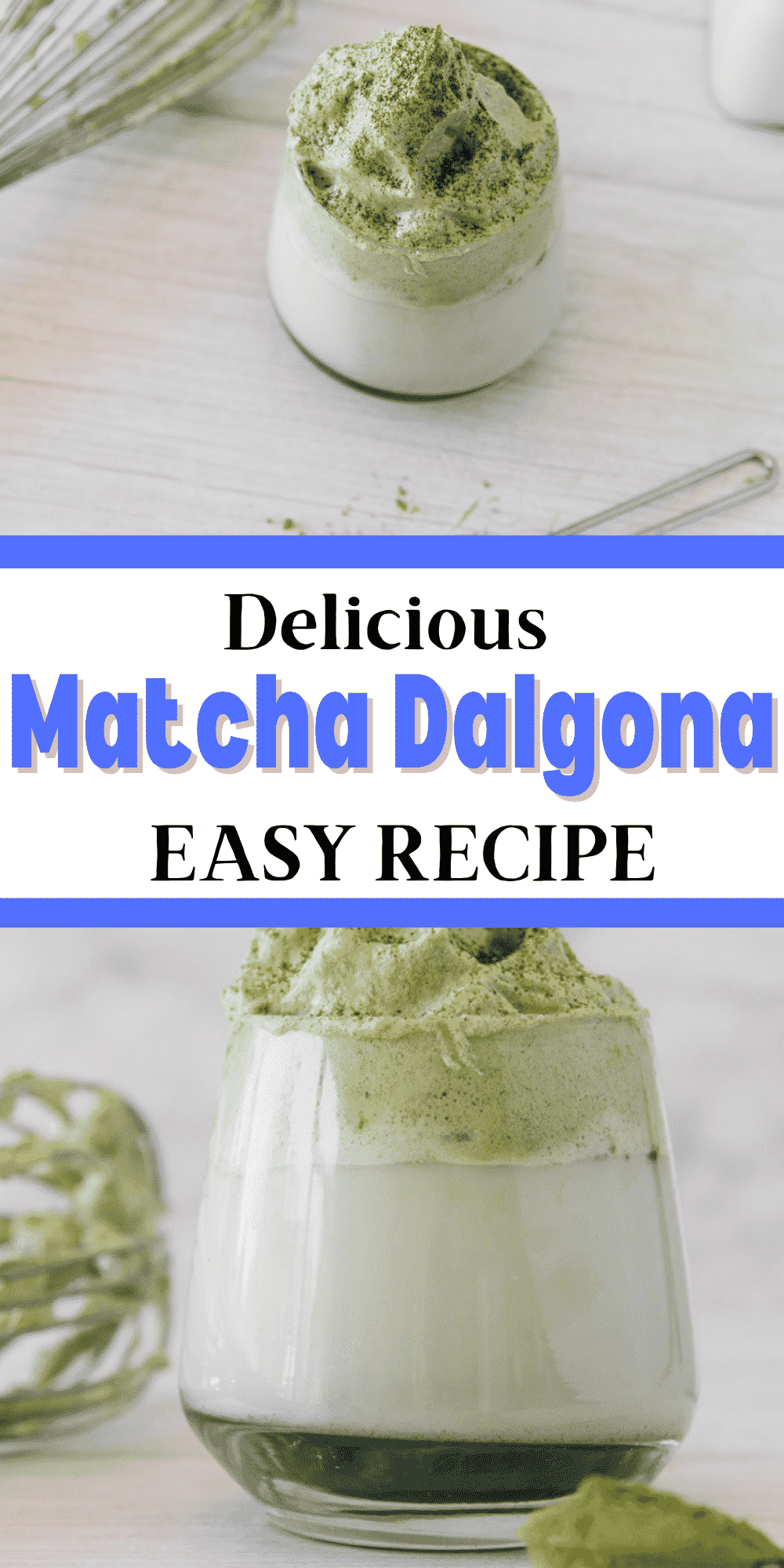Matcha Dalgona is a sweet, creamy drink that is a twist on dalgona coffee. If you love matcha, you will love this dalgona matcha recipe.